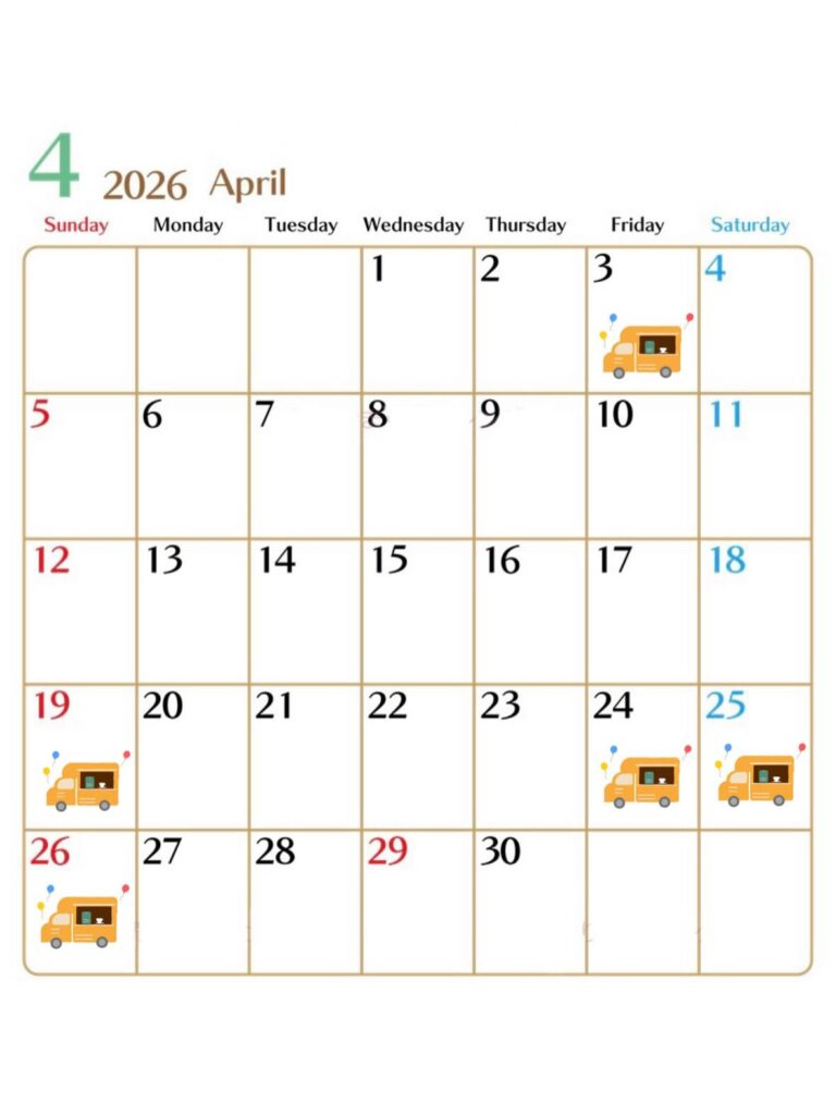 あとりえmomo 4月イベントカレンダー